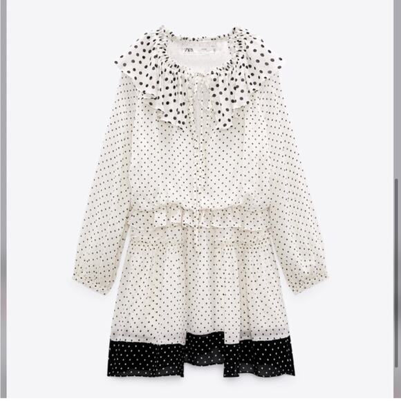Zara Studio POLKA DOT MINI DRESS LIMITED EDITION - Picture 5 of 7
